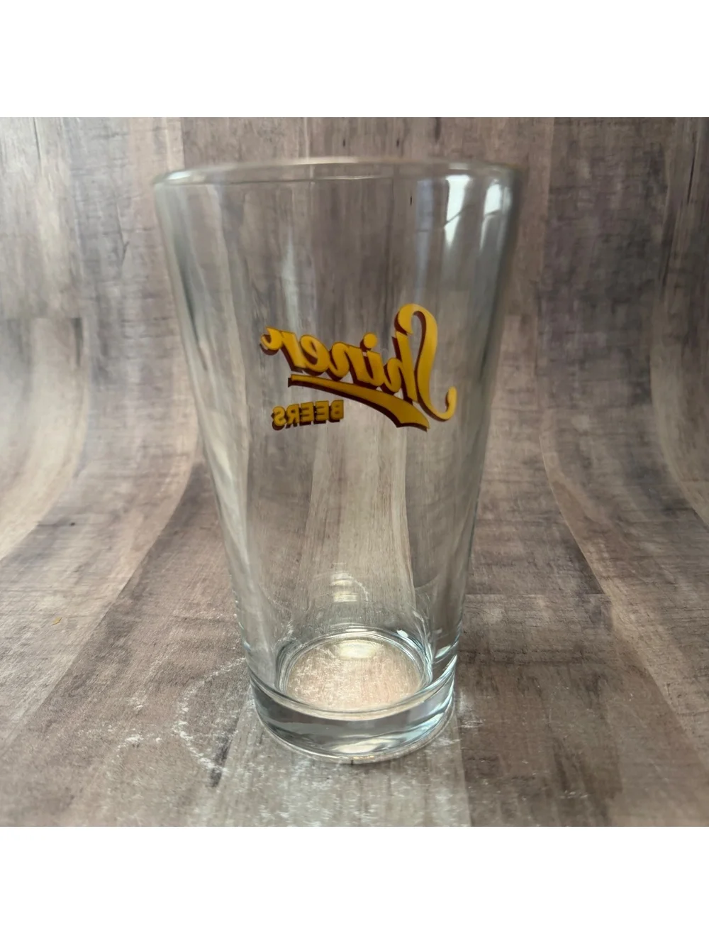 Shiner Beers Pint Beer Glass Vintage Logo Texas Brewery 5 7/8